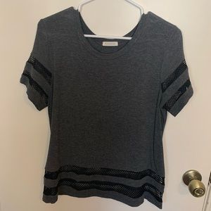 Grey mesh T-shirt